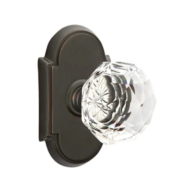 Emtek Diamond Knob with Style 8 Rosette