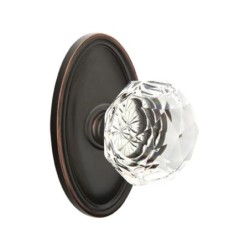 Emtek Diamond Knob with Oval Rosette