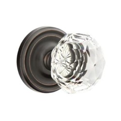Emtek Diamond Knob with Regular Rosette