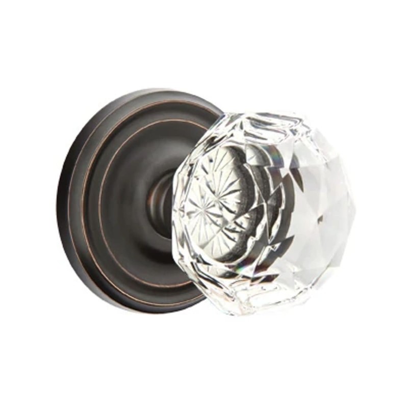 Emtek Diamond Knob with Regular Rosette