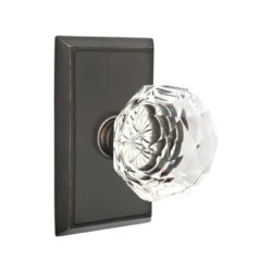 Emtek Diamond Knob with Rectangular Rosette