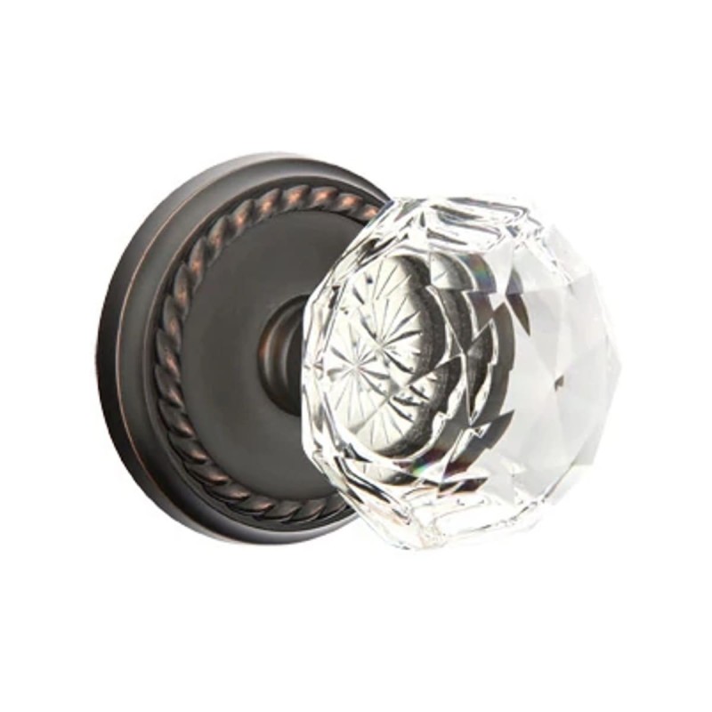 Emtek Diamond Knob with Rope Rosette