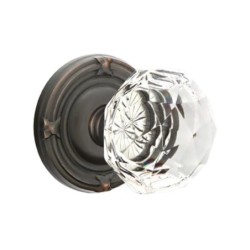 Emtek Diamond Knob with Ribbon and Reed Rosette
