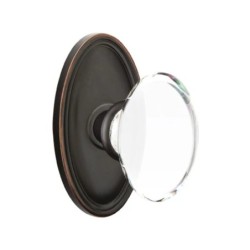 Emtek Hampton Knob with Oval Rosette