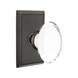 Emtek Hampton Knob with Rectangular Rosette