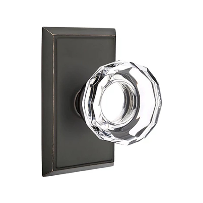 Emtek Lowell Knob with Rectangular Rosette