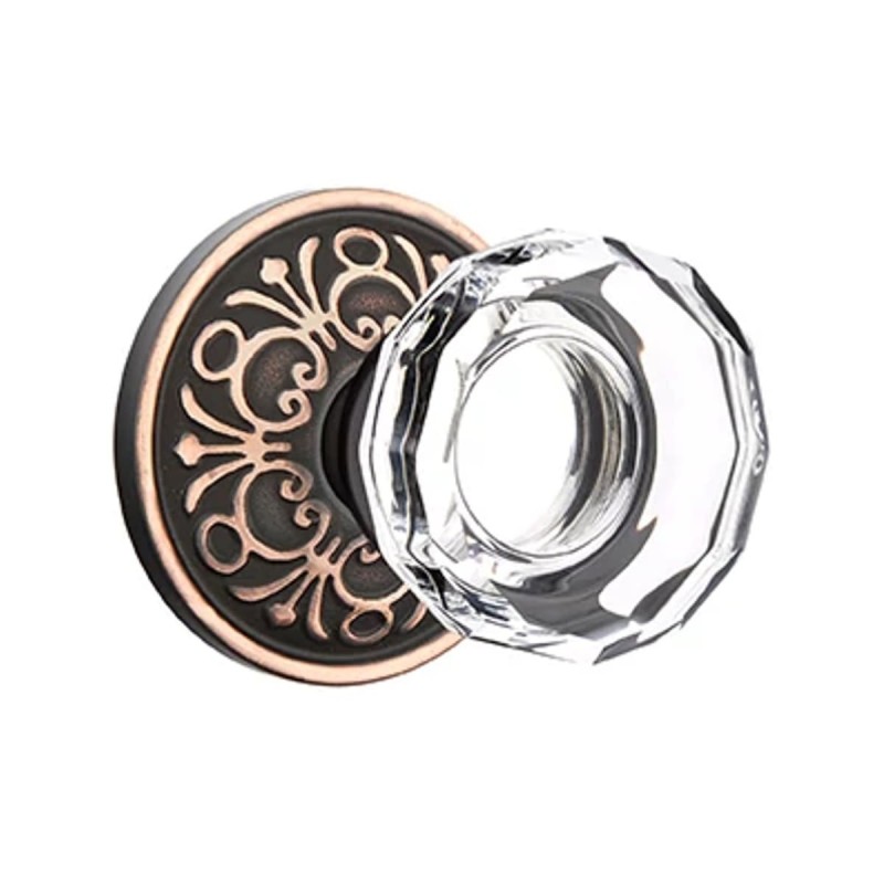Emtek Lowell Knob with Lancaster Rosette
