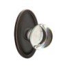 Emtek Providence Crystal Knob with Oval Rosette