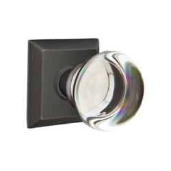 Emtek Providence Crystal Knob with Quincy Rosette