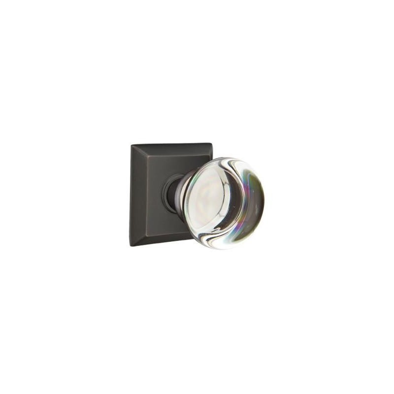 Emtek Providence Crystal Knob with Quincy Rosette