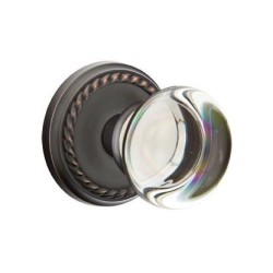 Emtek Providence Crystal Knob with Rope Rosette