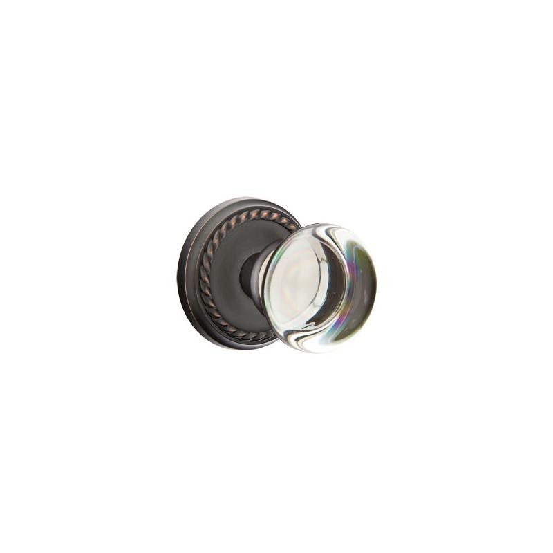 Emtek Providence Crystal Knob with Rope Rosette
