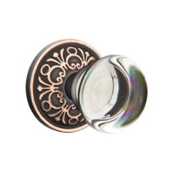 Emtek Providence Crystal Knob with Lancaster Rosette