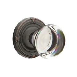 Emtek Providence Crystal Knob with Ribbon and Reed Rosette
