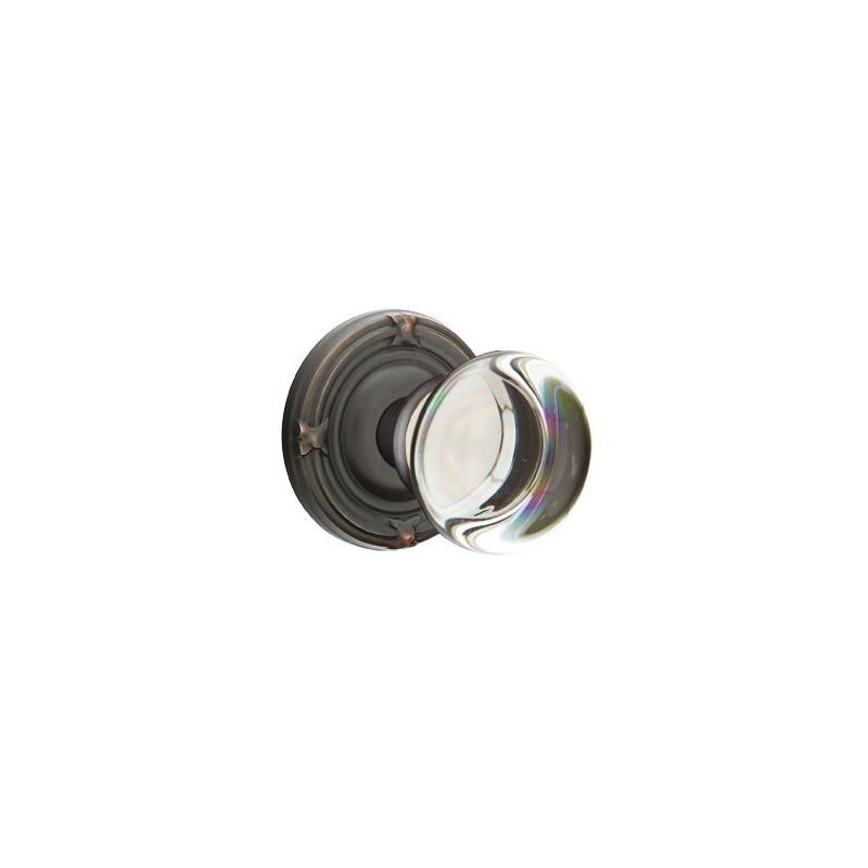 Emtek Providence Crystal Knob with Ribbon and Reed Rosette