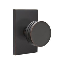 Emtek Bern Knob with Modern Rectangular Rosette