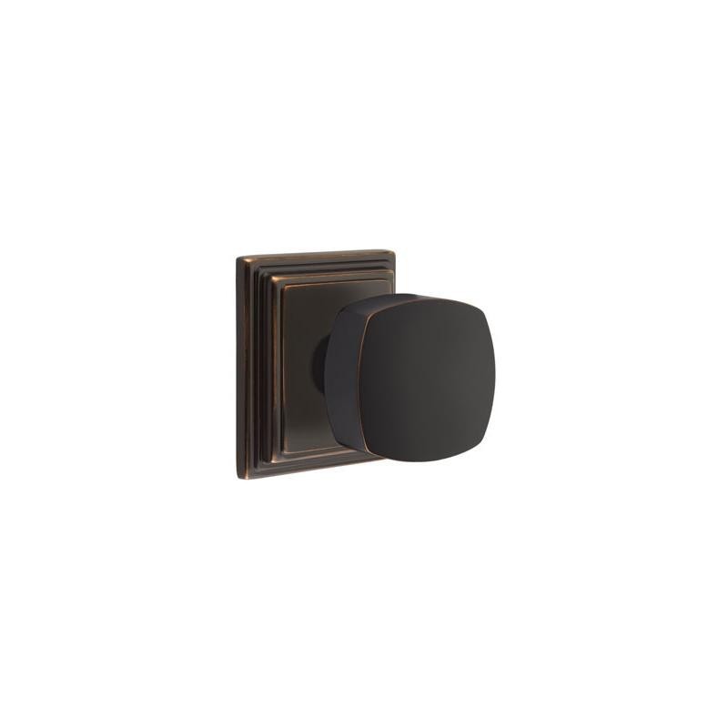 Emtek Freestone Knob with Wilshire Rosette