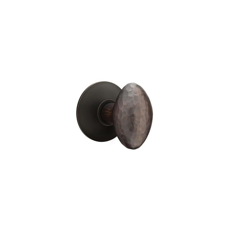 Emtek Hammered Egg Knob with Modern Rosette