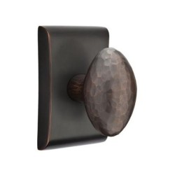 Emtek Hammered Egg Knob with Neos Rosette