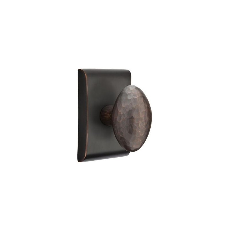 Emtek Hammered Egg Knob with Neos Rosette