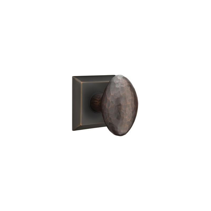 Emtek Hammered Egg Knob with Quincy Rosette