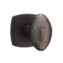Emtek Hammered Egg Knob with Urban Modern Rosette