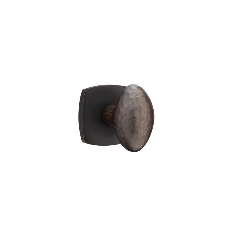 Emtek Hammered Egg Knob with Urban Modern Rosette