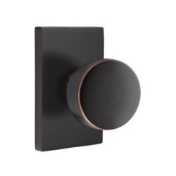 Emtek Laurent Knob with Modern Rectangular Rosette