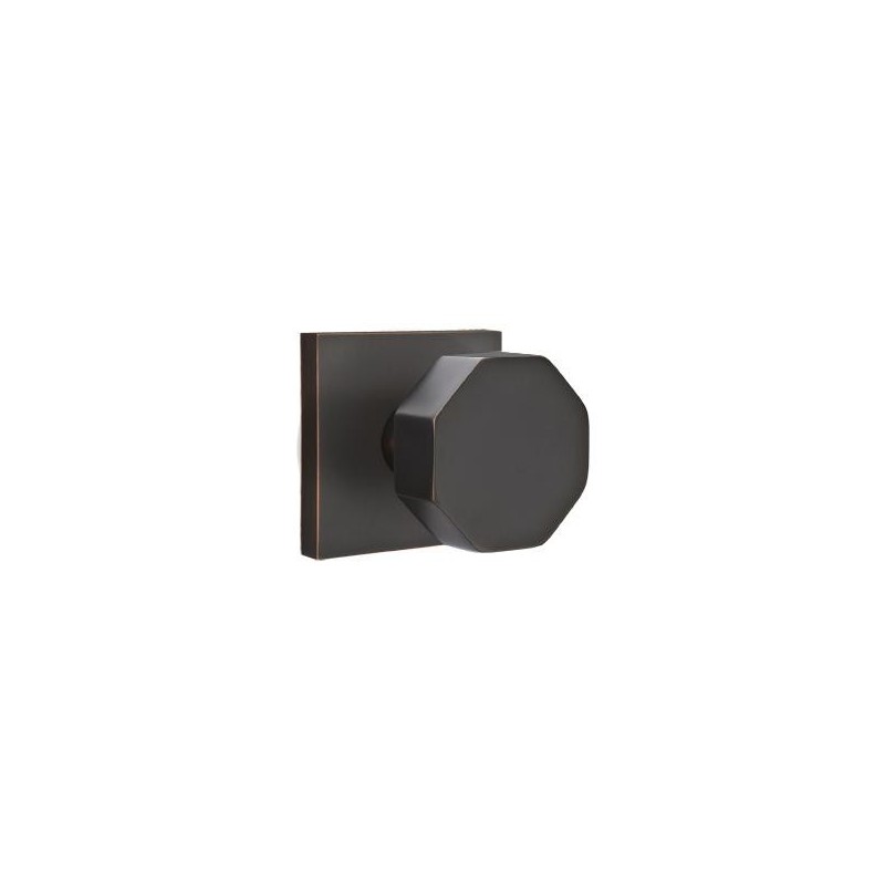 Emtek Octagon Knob with Square Rosette