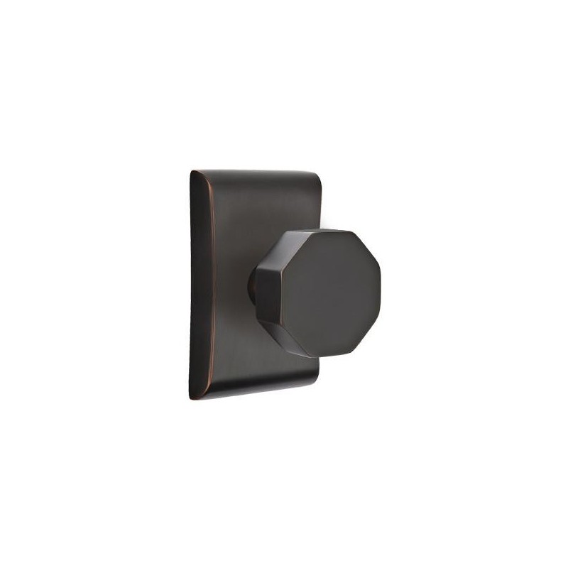 Emtek Octagon Knob with Neos Rosette