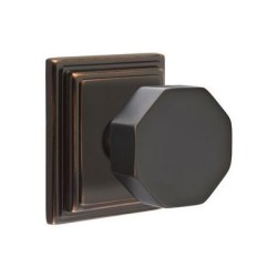 Emtek Octagon Knob with Wilshire Rosette