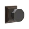 Emtek Octagon Knob with Wilshire Rosette