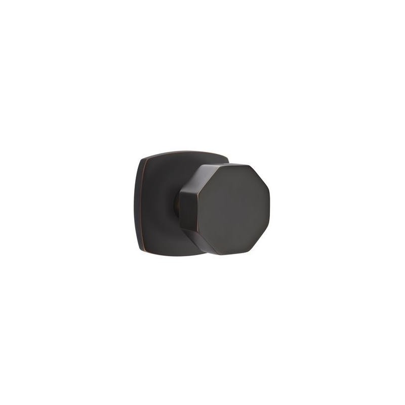 Emtek Octagon Knob with Urban Modern Rosette