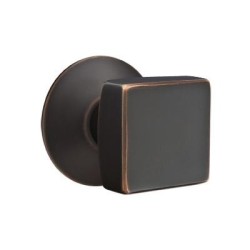 Emtek Square Knob with Modern Rosette