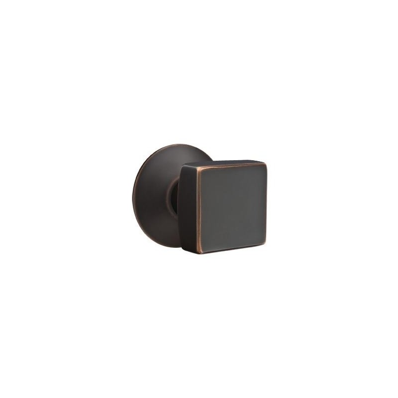 Emtek Square Knob with Modern Rosette
