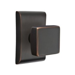 Emtek Square Knob with Neos Rosette