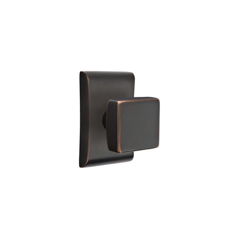 Emtek Square Knob with Neos Rosette