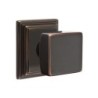 Emtek Square Knob with Wilshire Rosette