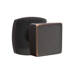 Emtek Square Knob with Urban Modern Rosette
