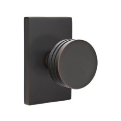 Emtek Bern Knob with Modern Rectangular Rosette