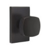 Emtek Freestone Knob with Modern Rectangular Rosette