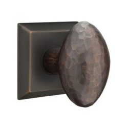 Emtek Hammered Egg Knob with Quincy Rosette