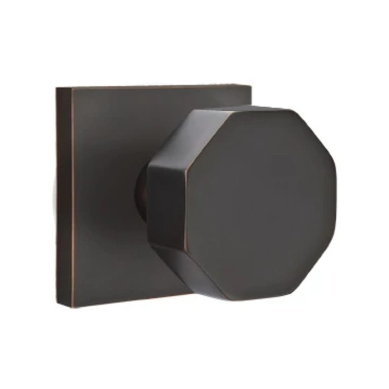 Emtek Octagon Knob with Square Rosette