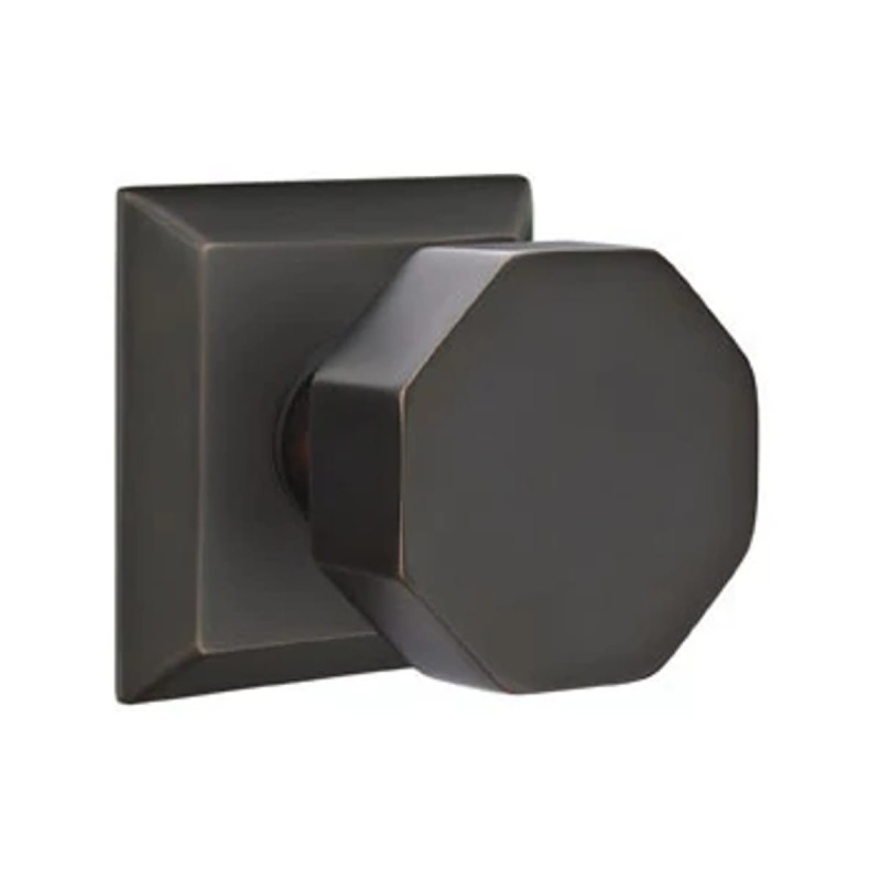 Emtek Octagon Knob with Quincy Rosette