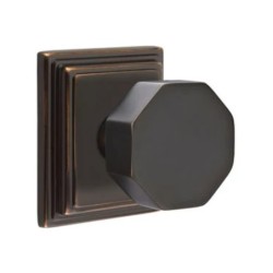Emtek Octagon Knob with Wilshire Rosette