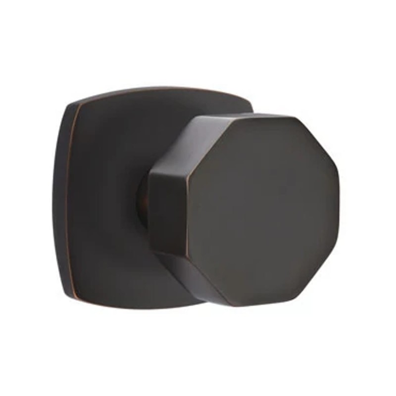 Emtek Octagon Knob with Urban Modern Rosette
