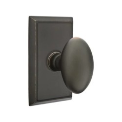 Emtek Egg Knob with Rectangular Rosette