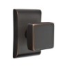 Emtek Square Knob with Neos Rosette