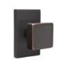 Emtek Square Knob with Modern Rectangular Rosette