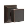 Emtek Square Knob with Wilshire Rosette